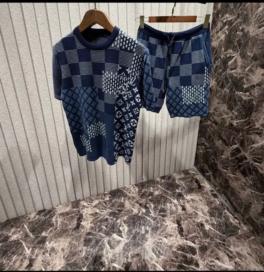 COMPLETO LV Patchwork T-SHIRT SHORTS
